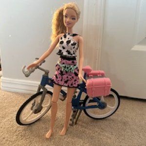 Vintage 1998 Mattel Barbie Mountain Bike with Original Saddlebags